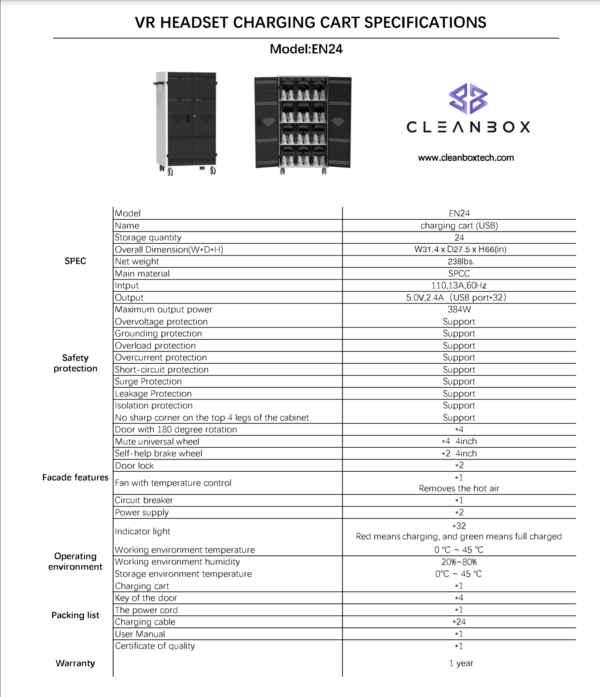 XR Powercart specsheet